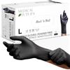 MEDICAL FUTURA - 100 Guanti in Nitrile L Neri Monouso Anallergici Gr. 4.0, Senza Polvere, Senza Lattice, Ottimi per Estetisti, Tatuatori, Officine, Ambiti Medici e Manipolazione Alimenti (L, Neri)