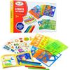 Generico Set Stencil per Pittura Riutilizzabili in Plastica con Strumenti per Colorare Fogli Accessori Disegno Creativo 27 Pezzi Stencil Lettere Numeri Forme Geometriche Decorazioni Fai da Te per Bambini