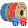 Creality Hyper PLA Filament Rosso+Blu 2KG, Filamento Per Stampanti 3D per La Stampa Ad Alta Velocità, Durevole e Liscio, Prestazioni Di Overhang Accuratezza Dimensionale +/-0,03mm, 2 Rotoli