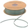 100%MOSEL 100% Mosel Nastro di raso, in verde eucalipto (3 mm x 100 m), opaco lucido, elegante nastro per decorare e fai da te, per confezionare regali speciali, per matrimoni, battesimi, ecc.