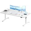 Devoko Piedi Elettrico 180x80 cm, Altezza Regolabile Ergonomico Stand up con 2 Memoria Preset, Bianco