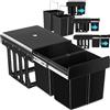 tectake® Pattumiera Differenziata per Cucina, 2 Scomparti, Plastica Robusta, Guide Telescopiche, Mobile Salvaspazio Cucina Con Contenitori Differenziata - 2 vie, 30L