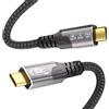 ZIKNYDO Cavo USB Type C 1m, USB-C 3.2 Gen 2x2, Video 8K@30Hz, 4K@144Hz, PD3.1 Ricarica Rapida 240W, Cavo Dati USB C 20Gbps, compatibile con Thunderbolt 4, MacBook Pro, SSD, Hub, iPhone 17/16/15
