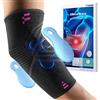 Fitomo Tutore Epicondilite Gomito, Gomitiera per Epicondilite del Tennista e Golfista con 2 Cuscinetti di Compressione, per Alleviare il Dolore della Tendinite -1 Unità