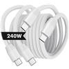 MoKo Cavo USB C a USB C da 240W, 2 PZ Cavo Type C da 3 Metri, Cavo USB C per iPhone 16/15/15 Pro/15 Plus/15Pro Max, MacBook Pro 2020, Galaxy S24, Ricarica Veloce e Trasferimento Dati, Bianco