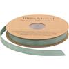 100%MOSEL 100% Mosel Nastro di raso, verde eucalipto (10 mm x 25 m), opaco lucido, elegante nastro per decorare e bricolage, per confezionare regali speciali, per matrimoni, battesimi, ecc.