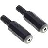 Keple Presa Da 2,5 Mm, 4 Poli Stereo Con Scarico Della Trazione - Presa Di Plastica Per La Riparazione Del Connettore Femmina A Saldare Per Cavi Audio Fai-da-te - Confezione Da 2