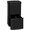 KLARSTEIN Touchless - Cestino dei Rifiuti con Sensore, 72 Litri in 4 Contenitori: 43 & 2 x 12,5 L, Secchio per l'Umido con Coperchio: 4 L, Apertura/Chiusura Automatica, Nero