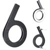 Yafimea numero civico esterno nero 12,5 cm - In alluminio massiccio con superficie spazzolata, adesivo o con viti, impermeabile - Per porta, muro, cancello, recinzione (6/9)