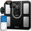 masmssm Bilancia Pesapersone Digitale Intelligente con Ampio Display VA, Bilancia Impedenziometrica con 22 Dati Corporei (Frequenza Cardiaca, Massa Grassa e Muscolare), Compatibile iOS & Android, Max. 180kg