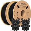 Creality Hyper PLA Filament Nero+Nero 2KG, Filamento Per Stampanti 3D per La Stampa Ad Alta Velocità, Durevole e Liscio, Prestazioni Di Overhang Accuratezza Dimensionale +/-0,03mm, 2 Rotoli
