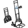 ATHLON TOOLS Carrello pieghevole in alluminio BLACK EDITION TÜV GS-certificato- superficie di carico con cuscinetti antiscivolo - Ruote con battistrada soft - incl. 2 corde elastiche - modello 2025