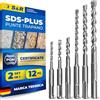 S&R 2 Set di 6 Punte Trapano SDS-Plus per Muro Cemento Pietra Granito per Trapani a Percussione di Tutte le Marche. Set da 12 pezzi: 2 x 5, 6, 8 x 110 mm; 2 x 6, 8, 10 x 160 mm.