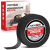 FIXCHORD Nastro Termoadesivo per Orlo, Nastro Wonder Web per Orli, Nastro Termoadesivo, Nastro per Tessuti Fusibili Extra Forte per Abbigliamento, Tende, Stiratura e Incollaggio, Nero, 30M*30MM