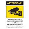 notlok Safety Work - Cartello Area Videosorvegliata [ 30 x 20 cm ] | Area Videosorveglianza Cartello in PVC - resistente agli agenti atmosferici | Cartello Videosorveglianza