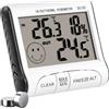 Retoo Stazione Meteo Termometro Igrometro Digitale con Sensore Esterno Stazione Meteorologica Interno Temperatura e Umidità Display LCD Previsioni del Tempo 8x14,5x2,5 cm Bianco