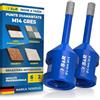 S&R Punta Diamantata per Gres 6mm (Set 2 pz). Foretto Diamantato 6 mm M14 per Smerigliatrice. Sega a Tazza Diamantata per Gres Porcellanato, Piastrelle, Ceramica, Marmo, Granito, Pietra.