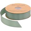 100%MOSEL 100% Mosel Nastro di raso, verde eucalipto (25 mm x 25 m), opaco lucido, elegante nastro per decorare e bricolage, per confezionare regali speciali, per matrimoni, battesimi, ecc.