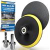 S&R Platorello 125 mm Set 4 Pezzi - 2x Platorelli Velcrati + 2x Adattatori M14 | Piastre Supporto Per Trapano e Smerigliatrice Angolare | Supporto per Dischi Abrasivi Qualità Professionale