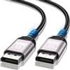 lalasis Cavo DisplayPort 1.4 3M,Connettori in Treccia di Nylon Supporto cavo DP 8K@60HZ 4K@144HZ/120HZ/60HZ,2K@240HZ/165HZ G-Sync&FreeSync/32.4 Gbit/s/HDR10/HDCP 2.2 Cavo DisplayPort per monitor da gioco