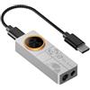 Fosi Audio DS3 USB-C DAC Amplificatore per Cuffie, con Audio Spaziale 7.1 per Gaming, ES9039Q2M XMOS POWERED, DSD512, 3,5 mm Singolo 4,4 mm Bilanciato, per PC/Telefono/PS5/Switch, Argento