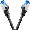 BIGtec Cavo Ethernet CAT 7 Cavo Lan 0,75m Cavo di Rete - 2 pezzi - RJ45 Cavo Patch nero 0,75 Metri Gigabit POE PC Gaming-Cavo Accessori PS5 compatibile PS4 xBox Switch Ethernet Smart TV Box NAS
