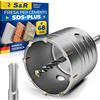 S&R Fresa a Tazza per Muro Cemento Ø 68mm Corona Diamantata Carotatrice a Secco + Adattatore SDS PLUS + Punta Centraggio 8x110 mm