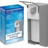 ARNOMED Alluminio Dispenser di Sapone a Muro da 500ml - Euro Dispenser con Leva Corta per Gel Disinfettante Mani, Bagnoschiuma e Doccia