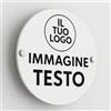 Mr Pubblicità - Targa Personalizzata Plexiglass Personalizzata, Stampata con Logo Testo o Immagine, Insegna, Cartello, Targhetta (Cerchio 25 cm) (BIANCO)