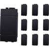 ZOREI 10 Pezzi Copriforo Falso Polo, Compatibile Con Bticino Living Light (Nero)