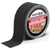 FIXCHORD Nastro di sicurezza antiscivolo, 5m*50mm nastro ad alta aderenza per interni ed esterni, strisce antiscivolo per scale e rampe, impermeabile ad alta trazione, grana 80, nero