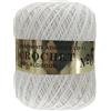 JYC CREATIVE Filato di cotone n. 5 (100% cotone), matassa di lana fine da 80 grammi - 320 metri, lana per uncinetto, maglia, artigianato, cucito, uncinetto, amigurumis, fai da te, (1, bianco)