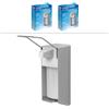 ARNOMED Dispenser di Sapone in Alluminio a Muro - 500ml Gel Disinfettante Mani Con Leva Lunga - Euro Dispenser per Bagnoschiuma e Doccia