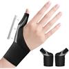 Goldeer 2Pcs Tutore Pollice Destro Sinistro Elastico mit Stecche,Tutore per Rizoartrosi per Sollievo per Dolore e Infortuni, Tenosinovite di De Quervain, Tendinite e Slogature (Nero, M)