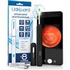 Udivita Otoscopio Pulizia Orecchie Rimozione Cerume con Telecamera 1920p WiFi 3,6mm - UdiGuard Adulti Bambini Animali Pulitore Orecchie Digitale con 6 Luci LED - Nero Compatibile con iPhone iPad Android