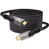 ZIKNYDO Cavo USB Type C 5m, USB-C 3.2 Gen2x2 20Gbps, PD3.1 Ricarica Rapida 240W, Trasmissione Video 8K@30Hz, 4K@144Hz, compatibile con Thunderbolt 4, MacBook Pro, iPhone 17, Switch, Monitor, VR