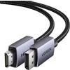 UGREEN Cavo DisplayPort a HDMI 4K 30Hz 2K 60Hz 1080P 120Hz 10.2Gbps HDR HDCP Unidirezionale DP a HDMI Guscio in Alluminio Treccia di Nylon Compatibile con Monitor Proiettore Portatile 3M