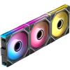 TZMRIT Interstellar-V1 Reverse Flow Daisy Chain RGB UNI Ventilatore PC 120 mm 3 pezzi 2000 RPM/58.36CFM Specchio infinito 5V3PIN ARGB e 12V4PIN PWM Ventilatore Nero