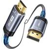 JSAUX Cavo DisplayPort a HDMI 4K 2M, Display Port a HDMI Cavo (4K@30Hz/2K@60Hz/1080P@120Hz)-Nylon Intrecciato Unidirezionale con Guaina in Alluminio Compatibile con Lenovo, HP, Dell, AMD, NVIDIA