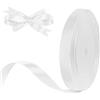 HOTUT Nastro di Raso 22m di Larghezza, Nastro Natalizio per Confezioni Regalo, Nastro di Raso Bianco per Artigianato, Nastri Larghi 10mm, Nastro Decorativo in Tessuto per Regali, Natale, Bomboniere