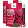 LERAVA® Concime Rose organico (2x800g) - Concime per rose in vaso e terra - Crescita vigorosa e colori vivaci - 100% biologico Made in Italy - Con tappo dosatore - Fertilizzante rose naturale