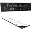 VENEZIANO Gruppo Veneziano - Targhetta personalizzata - targhetta incisa personalizzata autoadesiva - targhetta 10 x 2,5 cm ideale per fuoriporta e cassetta delle lettere personalizzabile