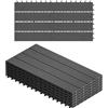 WOLTU Piastrelle per Pavimenti da Esterno Mattonelle Pavimentazione ad Incastro Click-Deck in Legno Composito, con 12 Pannelli da 30x60 cm Grigio