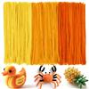 Ainiv 300PZ Scovolini Glitter per Lavoretti, Strisce Pulisci Tubi Pipe, Bastoncini Decorativi in Ciniglia, Scovolini per Artigianato per Artigianato DIY Decorazione di Progetti Artistici, Serie Gialla