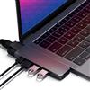 SATECHI Adattatore Hub Pro Type-C Con Ethernet - HDMI 4K, USB-C PD, Ethernet Gigabit, USB 3.0, Slot Per Scheda Micro SD - Per MacBook Pro/Air M2 / M1 (Grigio siderale)