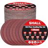 SHALL 160 pezzi 125mm dischi abrasivi, (gancio e anello 9 tipi grana mista), 8 fori 5 pollici dischi abrasivi rotondi pastiglie, per levigatrice orbitale orbitale e tutti gli utensili oscillanti