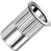 Keple M5 Dadi per rivetti ciechi, inserto filettato aperto a corpo tondo scanalato a testa svasata, 5mm dado zigrinato in acciaio zincato, rivetto per acciaio, lega, rame, plastica (25 pz.)
