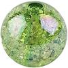 Ideen mit Herz 100 Perle crackle con effetto vetro | Verde Iridescente | Ø 8 mm | Con foro | Per infilare e realizzare gioielli fai da te come bracciali, collane e molto altro