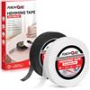 FIXCHORD Nastro Termoadesivo per Orlo, 2 Pezzi Nastro Wonder Web per Orli, Nastro Termoadesivo, Nastro per Tessuti Fusibili Extra Forte per Tessuti, Tende, Pantaloni e Vestiti, Bianco e Nero, 30M*20MM