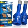 S&R Punta Diamantata per Gres 10mm (Set 2 pz). Foretto Diamantato 10 mm M14 per Smerigliatrice. Sega a Tazza Diamantata per Gres Porcellanato, Piastrelle, Ceramica, Marmo, Granito, Pietra.